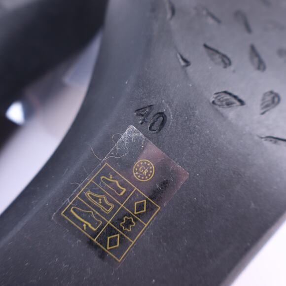 ANCIENT GREEK SANDALS Wide Clear Strap Platform Heeled Sandal Black Women's 40 - Picture 6 of 7